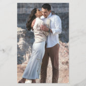 Elegantes Foto Modernes Menü für Hochzeiten (Hinten)