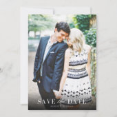 Elegantes Foto Modernes Save the Date (Vorderseite)