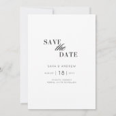 Elegantes Foto Modernes Save the Date (Rückseite)