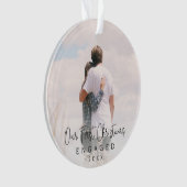Elegantes Foto Modernes Unser erstes Weihnachtsfes Ornament (Vorderseite)