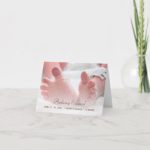 Elegantes Foto-neugeborene Ankündigung