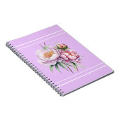 Elegantes Foto-Notebook mit Peony Spiral - Lilac Notizblock (Rechte Seite)