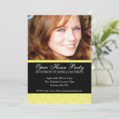 Elegantes Foto Open House Abschluss Einladung (Stehend Vorderseite)