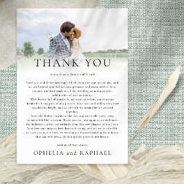 Elegantes Foto Overlay Boho Wedding Vielen Dank Karte