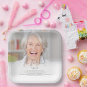 Elegantes Foto Overlay Fun Fakts Pensionierung Par Pappteller (Party)