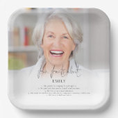 Elegantes Foto Overlay Fun Fakts Pensionierung Par Pappteller (Vorderseite)