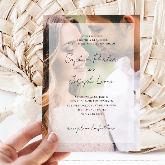 Elegantes Foto Overlay | Hochzeit Einladung