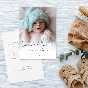 Elegantes Foto Overlay Liebe Dank Ankündigung