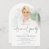 Elegantes Foto Overlay Party Arch Einladung (Vorne/Hinten)