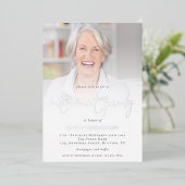 Elegantes Foto Overlay Retirement Party Luxury Rea Folieneinladung (Stehend vorne)