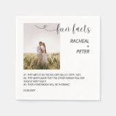 Elegantes Foto-Overlay-Skriptfehler-Fakten Hochzei Serviette (Vorderseite)