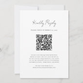 Elegantes Foto-Overlay und UAWG QR-Code-Hochzeit Einladung (Rückseite)