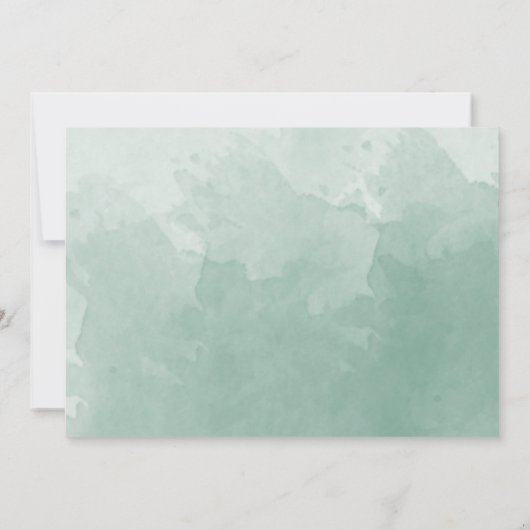 Elegantes Foto Pale Green Monogram Wedding Save The Date (Rückseite)