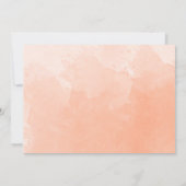 Elegantes Foto Peach Monogram Wedding Save The Date (Rückseite)
