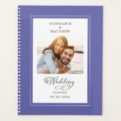 Elegantes Foto Periwinkle Blue Verlobung Wedding Planer (Vorderseite)