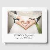 Elegantes Foto Personalisiert Wedding Guest Book Gästebuch (Vorderseite)