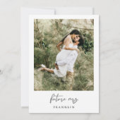 Elegantes Foto Petals & Prosecco Brautparty Einladung (Rückseite)