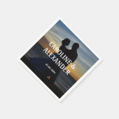 Elegantes Foto Picture Sunset Summer Chic Wedding Serviette (Ecke)