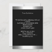 Elegantes Foto Polka Dot Silver Ballon 21. Einladung (Rückseite)