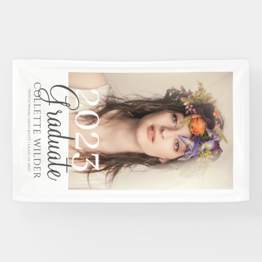 Elegantes Foto Portrait Abschluss 2023 Banner (Horizontal)