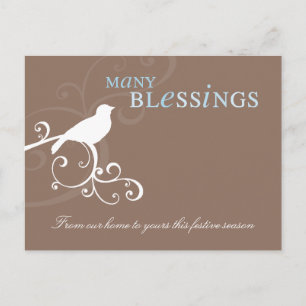 ELEGANTES FOTO POSTCARD:: whimsicalbird 1A Feiertagspostkarte