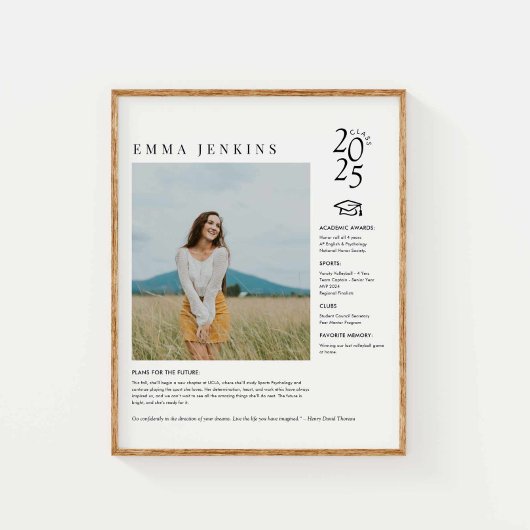 Elegantes Foto-Poster für Senior Year Poster