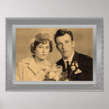 Elegantes Foto-Poster mit silberfarbenem Rahmen