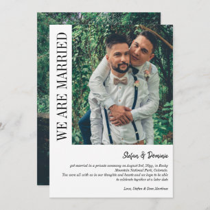 Elegantes Foto Private Zeremonie Ankündigung