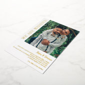 Elegantes Foto Private Zeremonie Folieneinladung (Gedreht)