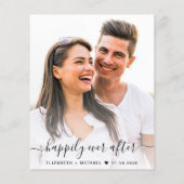 Elegantes Foto QR Code Budget Einladung Hochzeit (Rückseite)