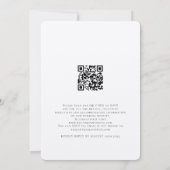 Elegantes Foto QR Code Hochzeit Einladung (Rückseite)