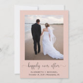 Elegantes Foto QR Code Hochzeitsempfang Einladung (Vorderseite)