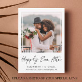 Elegantes Foto QR Code Hochzeitsempfang Einladung