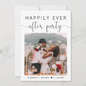 Elegantes Foto QR Code Hochzeitsempfang Einladung (Vorderseite)