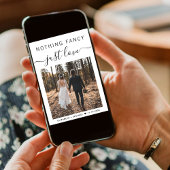 Elegantes Foto QR Code Lässig Hochzeitempfang Einladung