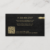 Elegantes Foto QR CODE Mobile Notar Signatur Agent Visitenkarte (Rückseite)