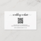 Elegantes Foto QR Code Moderne Hochzeit Begleitkarte (Vorderseite)