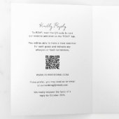 Elegantes Foto QR Code Moderne Hochzeit Dreifach Gefaltete Einladung (Innen Erste Seite)