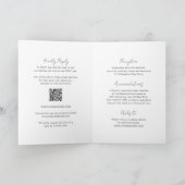 Elegantes Foto QR Code Moderne Hochzeit Einladung (Innenseite)