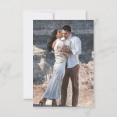 Elegantes Foto QR Code Moderne Hochzeit RSVP Karte (Rückseite)