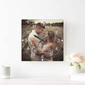 elegantes Foto Quadratische Wanduhr (Zuhause)