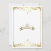 Elegantes Foto Quinceanera Gold Einladung (Rückseite)