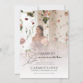 Elegantes Foto Quinceanera Save The Date (Vorderseite)