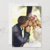 Elegantes Foto-Rahmen Hochzeitsempfang Einladung (Rückseite)