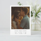 Elegantes Foto Rahmen Save the Date Einladung (Stehend Vorderseite)