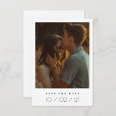 Elegantes Foto Rahmen Save the Date Einladung (Vorne/Hinten)