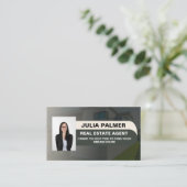 Elegantes Foto Real Anwesen Agent Visitenkarte (Stehend Vorderseite)