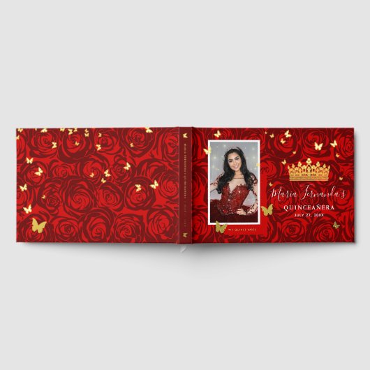 Elegantes Foto Real Gästebuch (Voll)