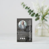 Elegantes Foto Realtor Berufliches Anwesen Visitenkarte (Stehend Vorderseite)