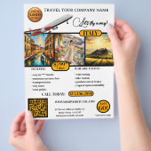 Elegantes Foto-Reisemodell Flyer (Hand)